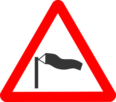 Side Wind Road Sign PNG