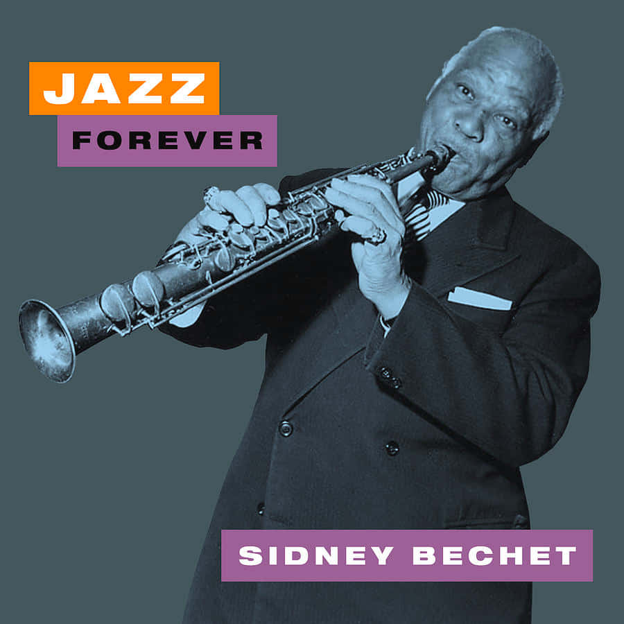 Sidney Bechet Jazz for evigt Cover Tapet Wallpaper