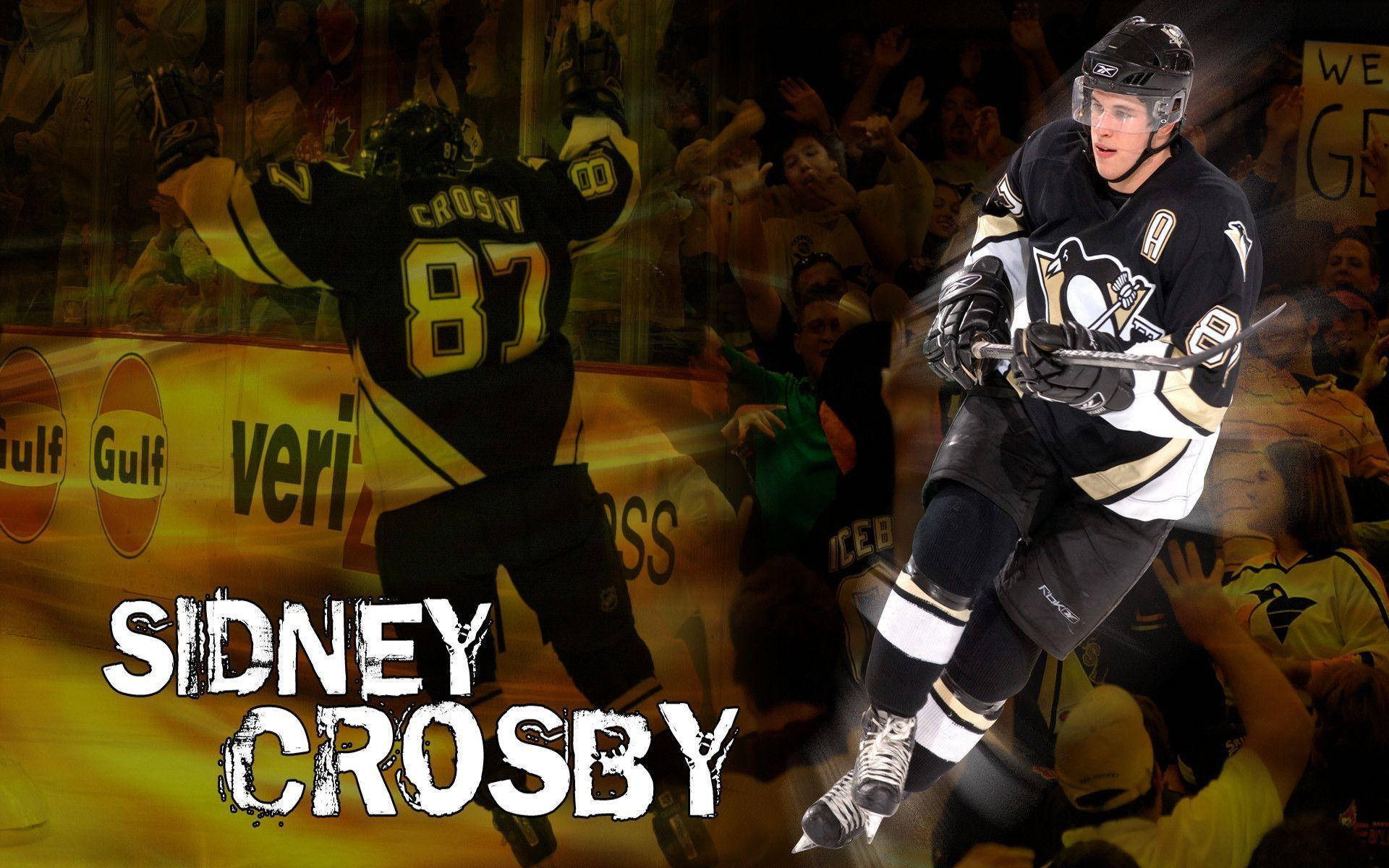Pósterde Sidney Crosby De Hockey. Fondo de pantalla