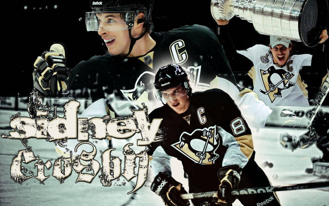 Sfondodi Photoshop Di Sidney Crosby Nel Mondo Dell'hockey Su Ghiaccio Sfondo