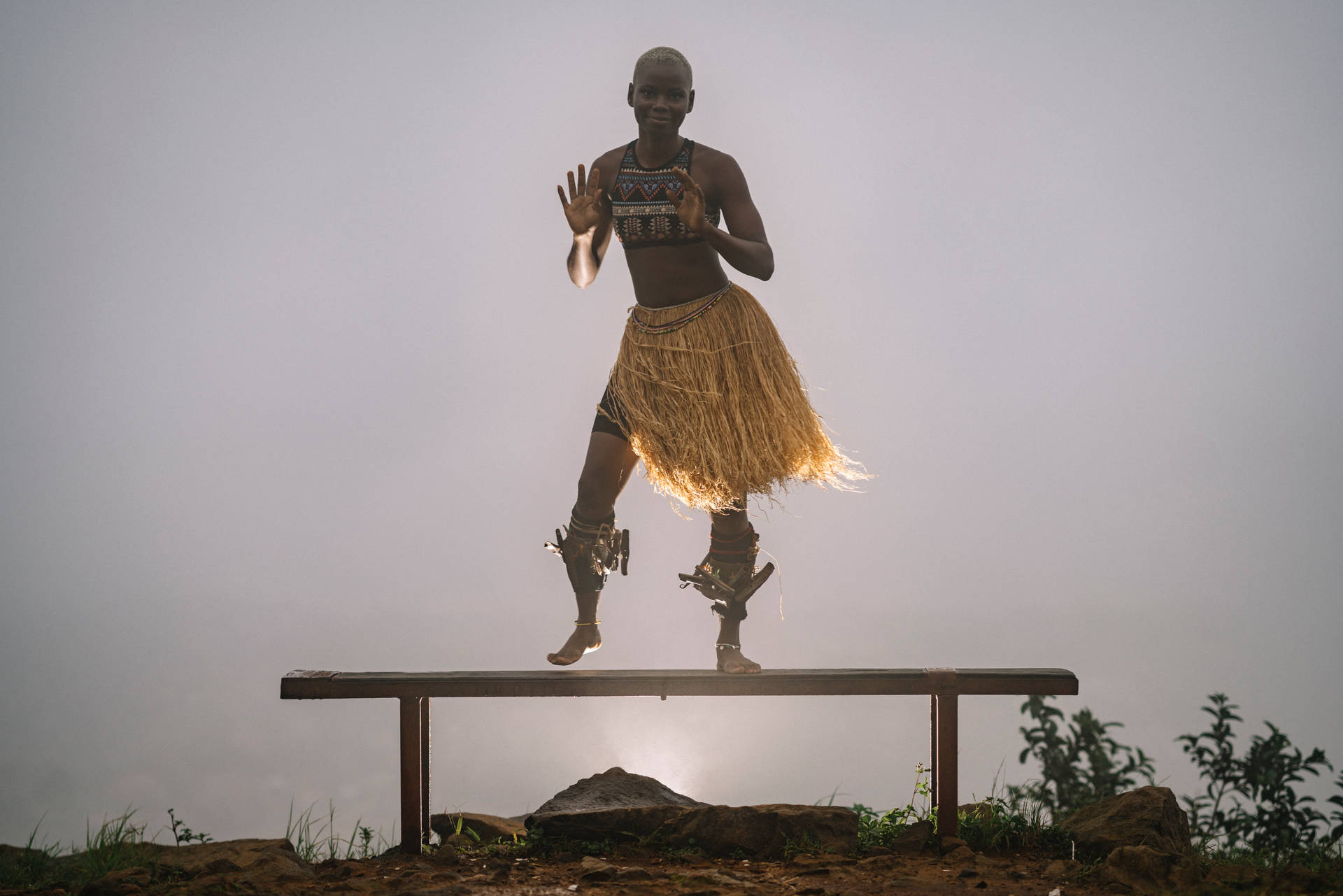 Sierra Leone Woman Performing Traditional Dance