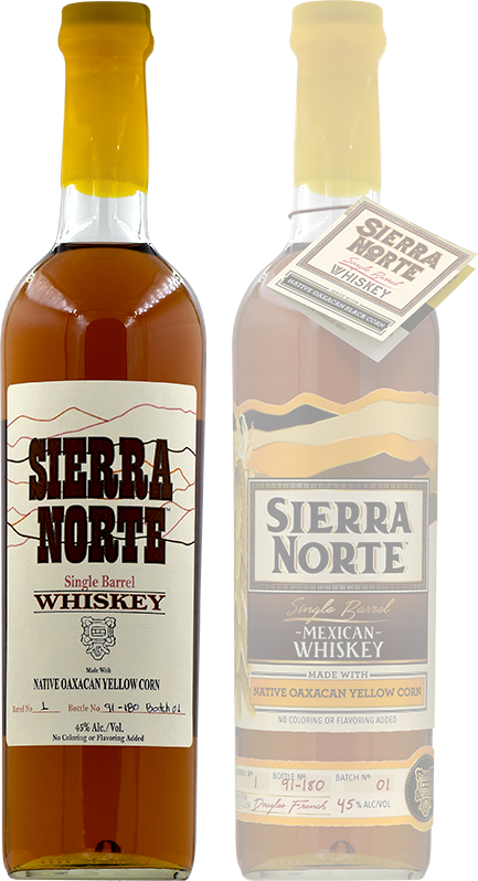 Sierra Norte Mexican Whiskey Bottles PNG