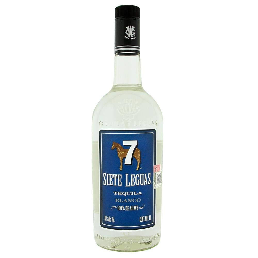 Titolosiete Leguas Tequila Blanco Nella Bottiglia Slim Sfondo
