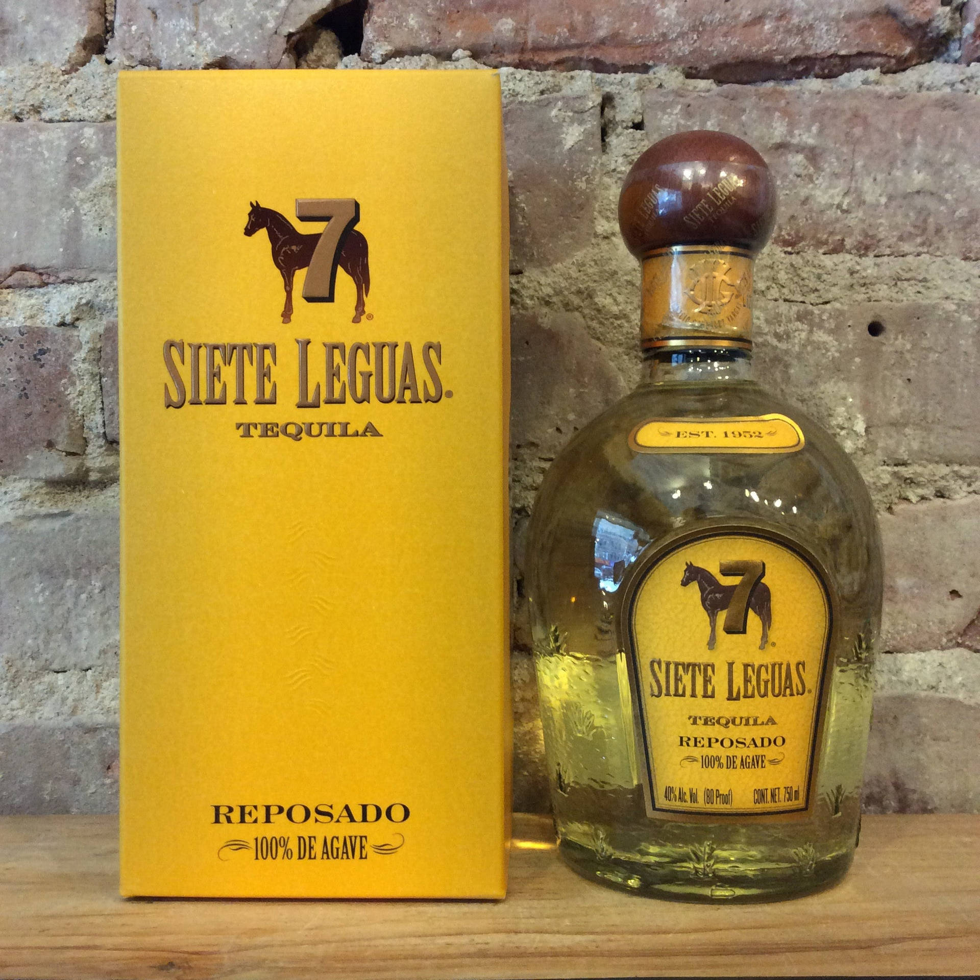 Sieteleguas Reposado Tequila Amarillo (para Fondos De Pantalla De Computadora O Móvil) Fondo de pantalla