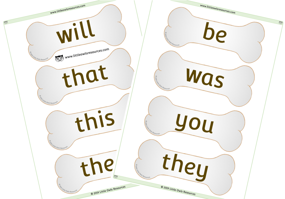 Sight Words Educational Materials PNG