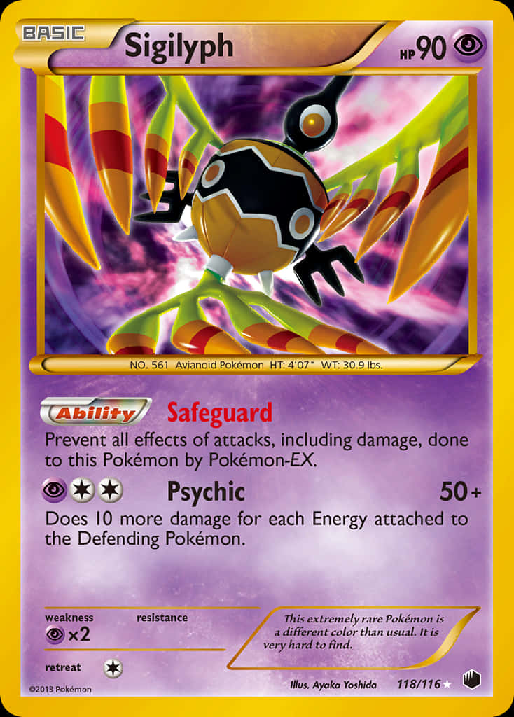 Sigilyph Card With Safeguard Ability Wallpaper