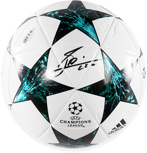 Signed Champions League Soccer Ball PNG