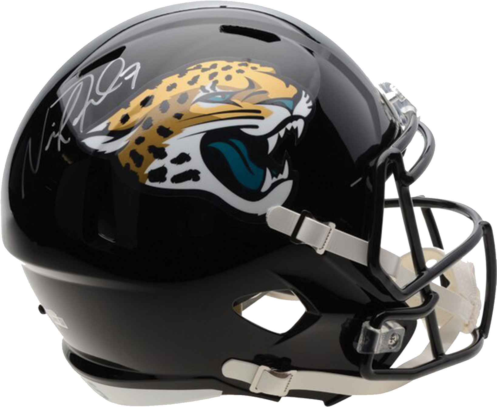 Signed Jaguars Football Helmet PNG