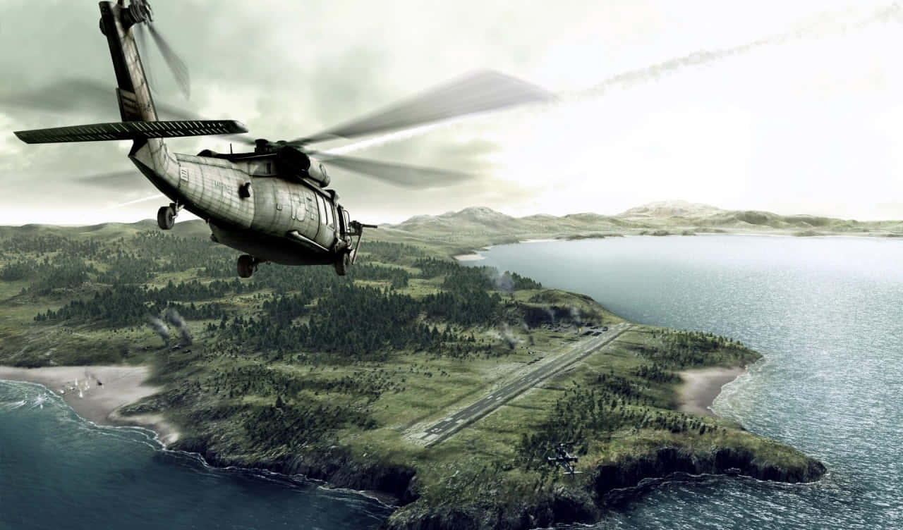 Sikorskyblack Hawk Helicóptero Genial Fondo de pantalla