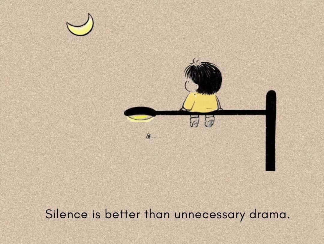 Silence Drama Quote Illustration Wallpaper