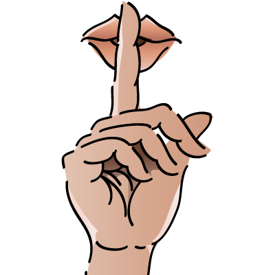 Silence Gesture Graphic PNG