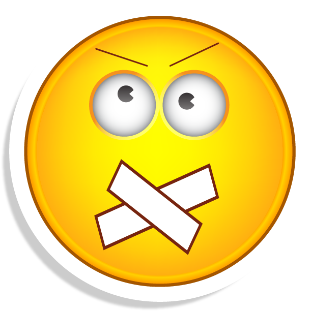 Silenced Yellow Emoji PNG