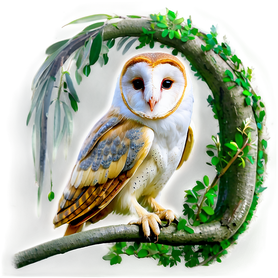 Silent Barn Owl Png 06252024 PNG