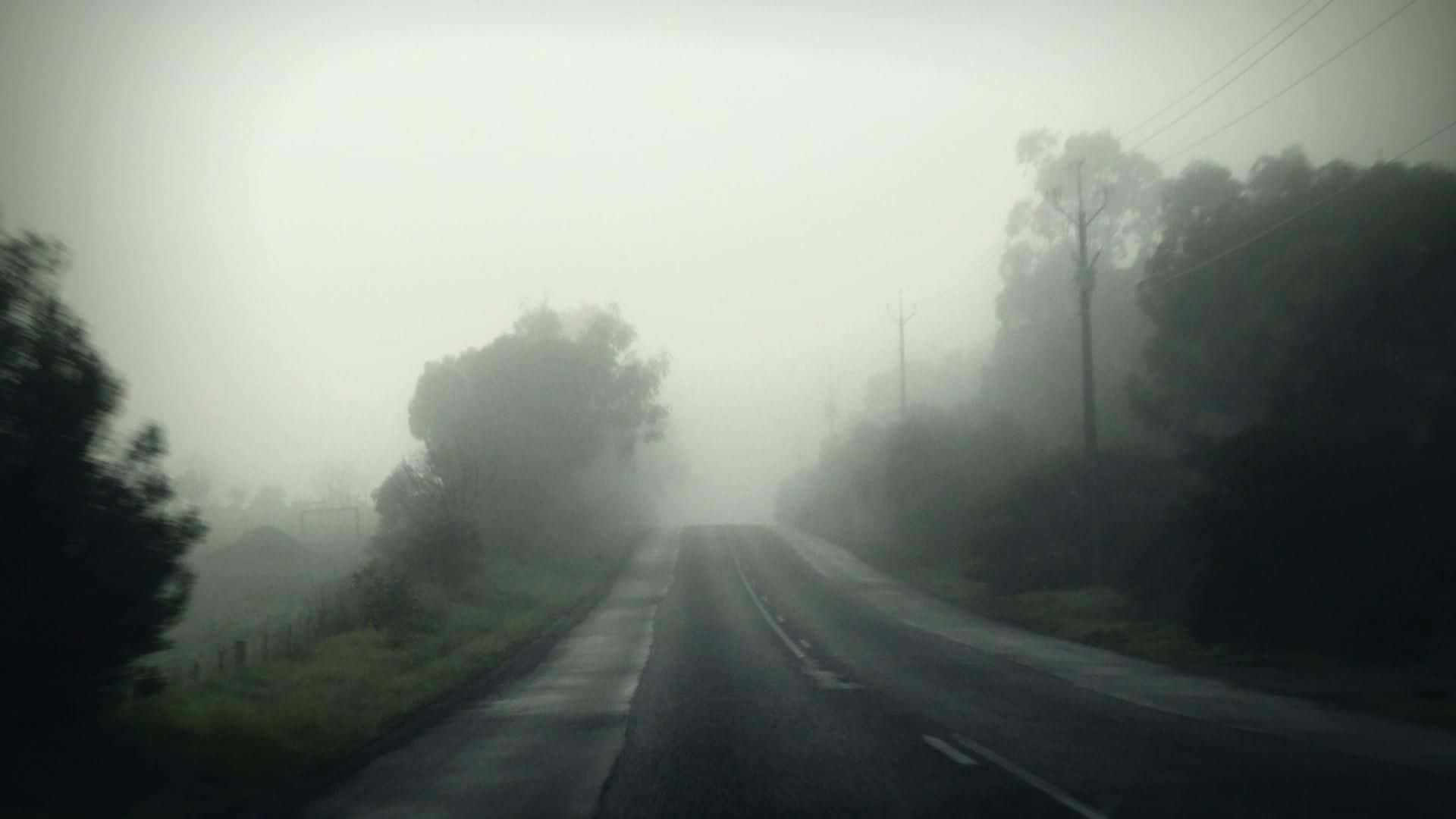 An eerie view of the town of Silent Hill