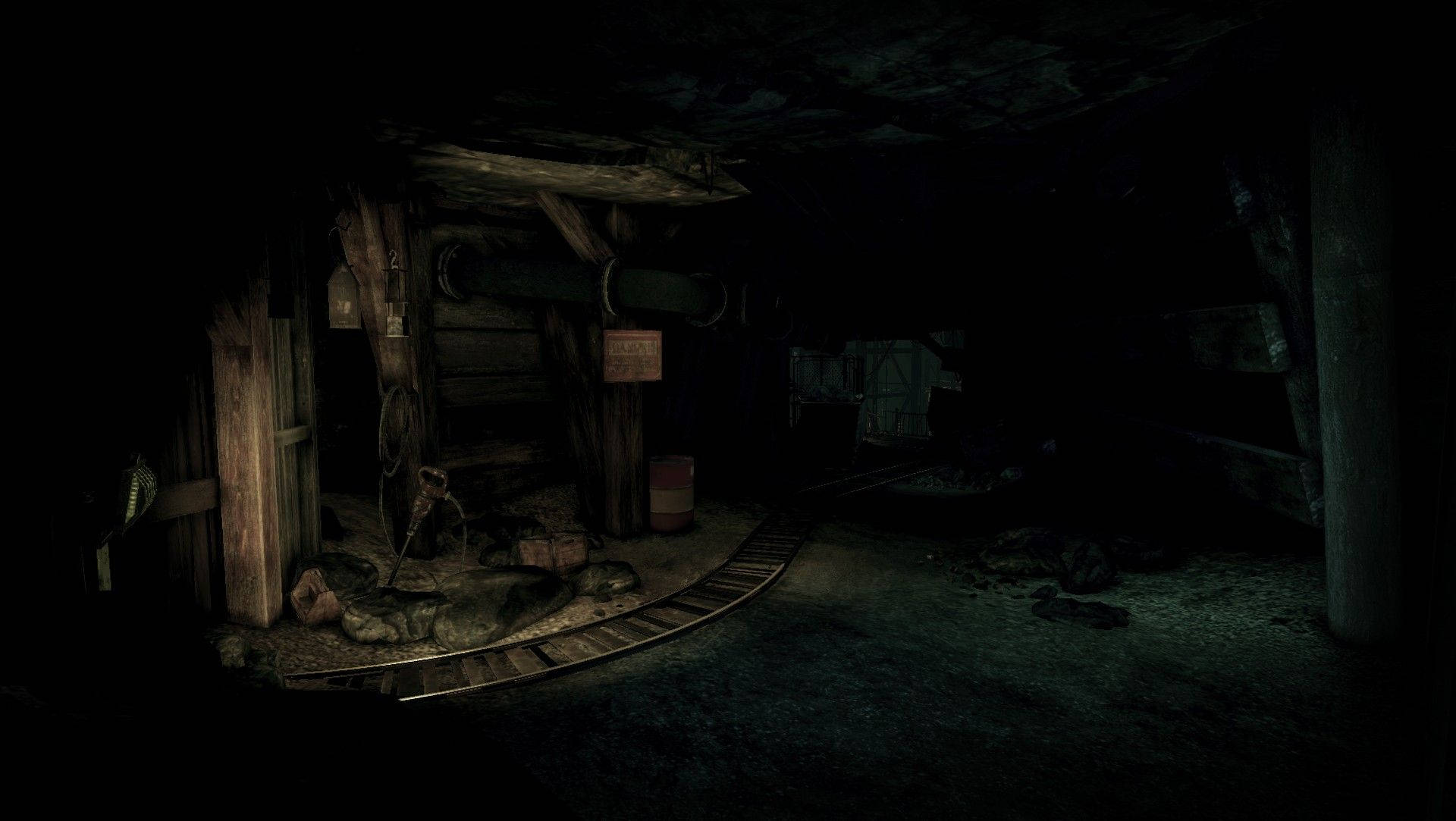 Silent Hill Dark Mine Tunnel Background