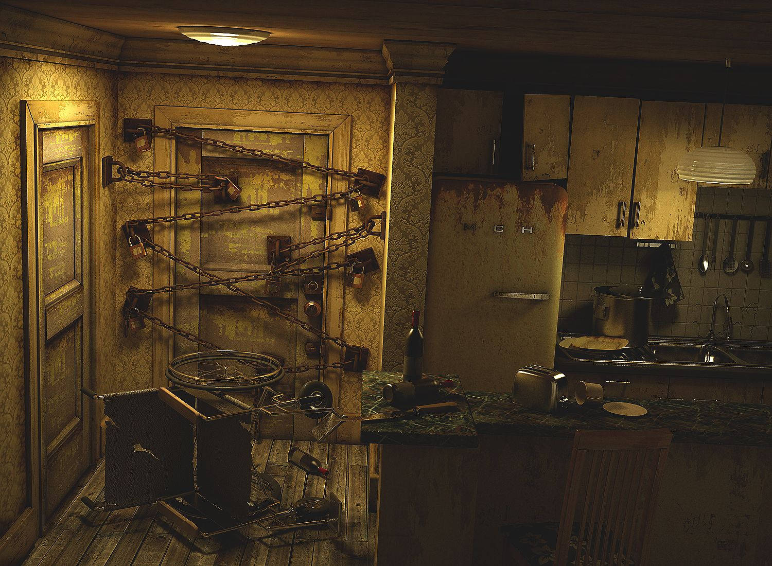 Silent Hill Locked Room Wallpaper