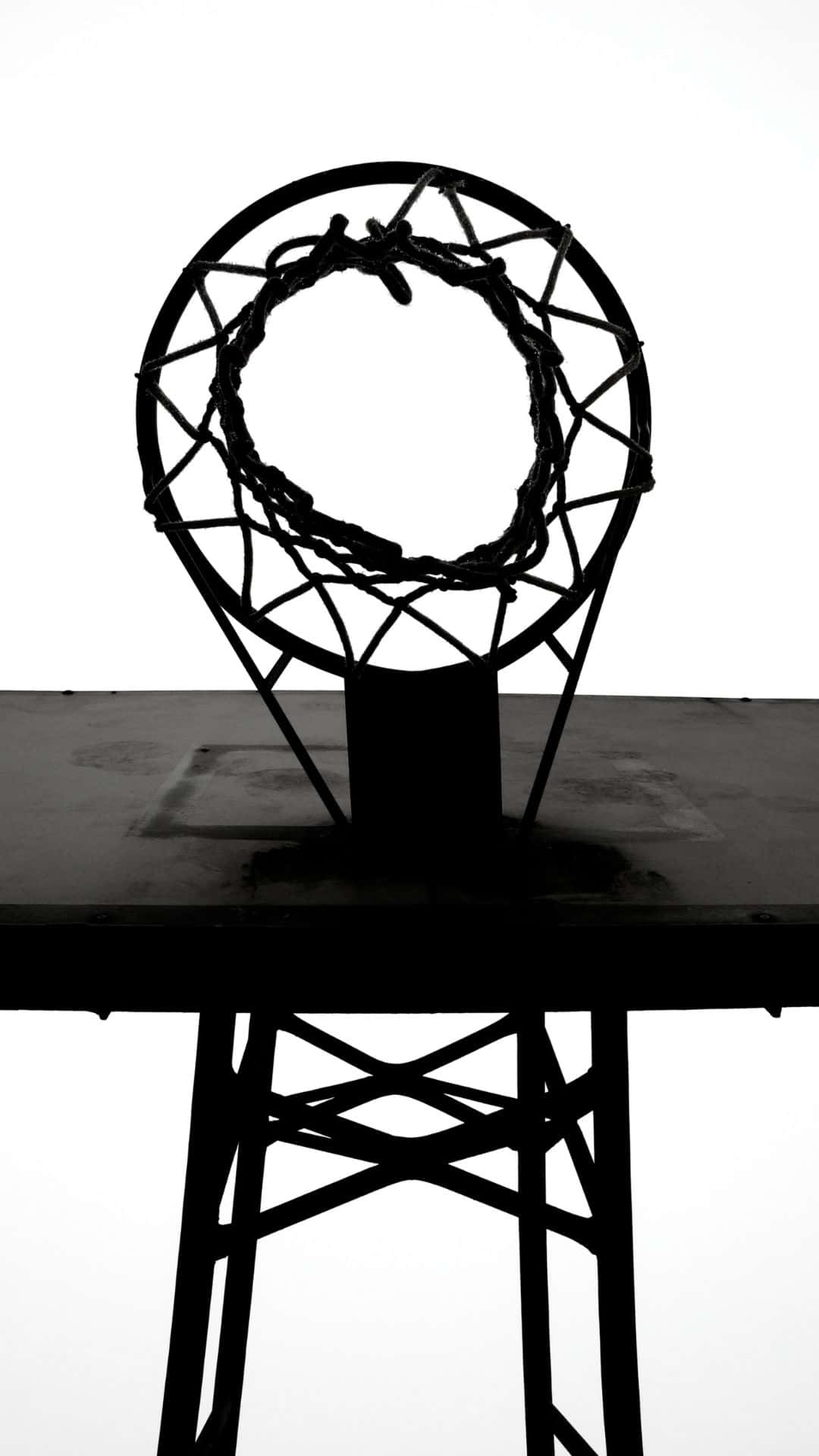 Silhouette Basketball Hoop Backboard Wallpaper