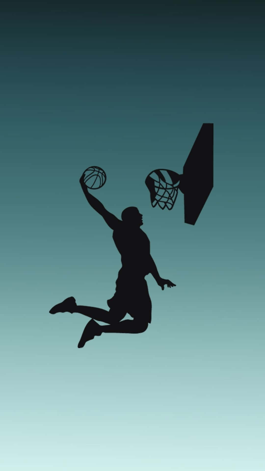 Silhouette Basketball Jump Shot Wallpaper