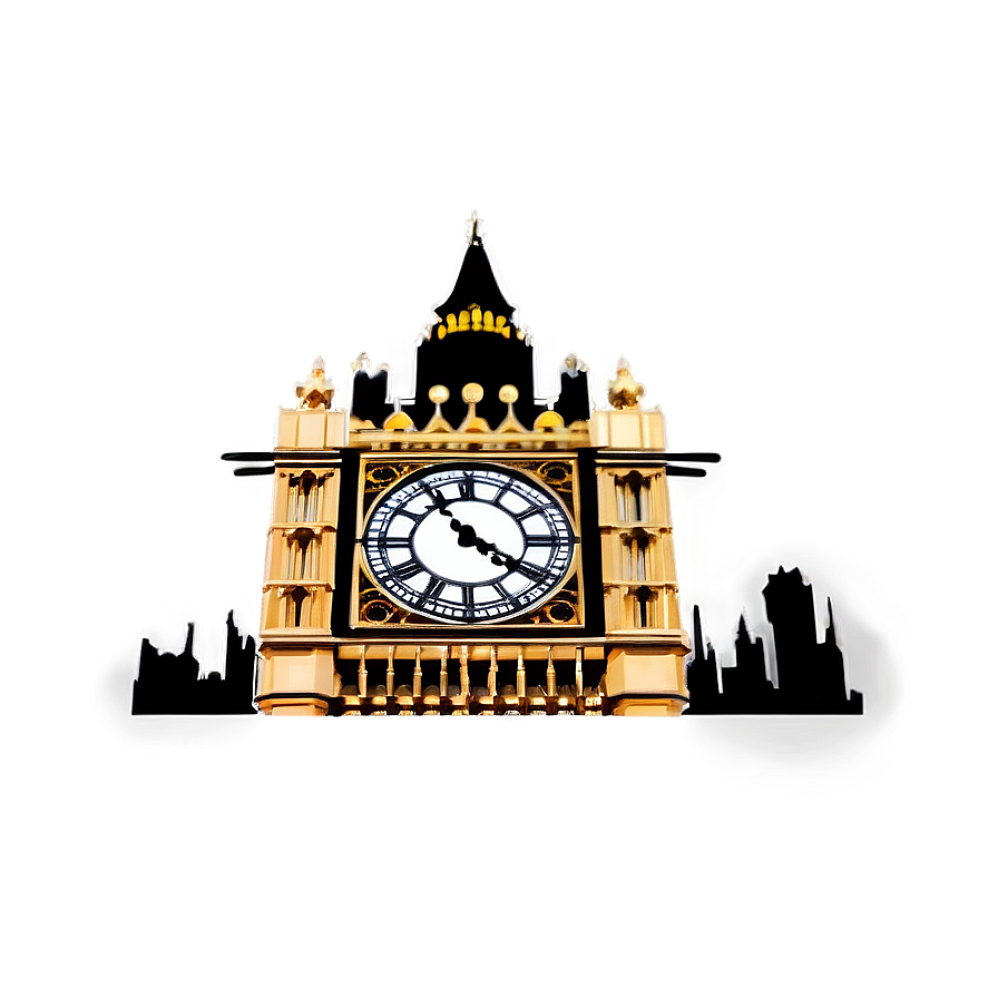 Silhouette Big Ben Png 06112024 PNG