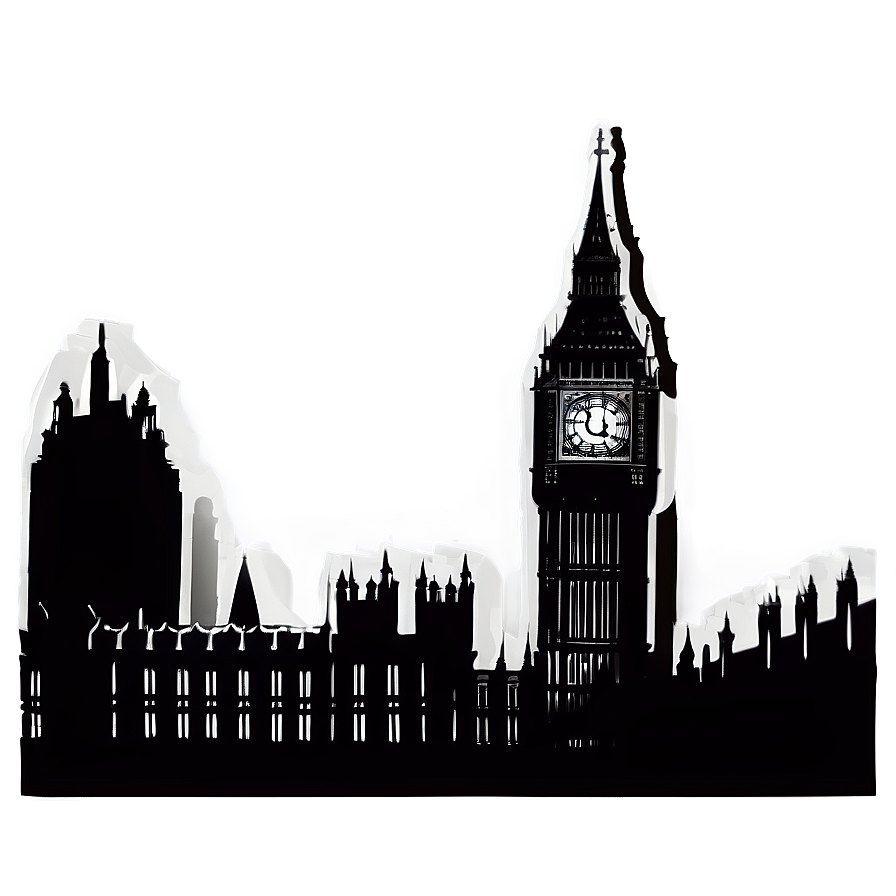 Silhouette Big Ben Png 7 PNG