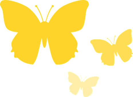 Silhouette Butterflieswith Faces PNG