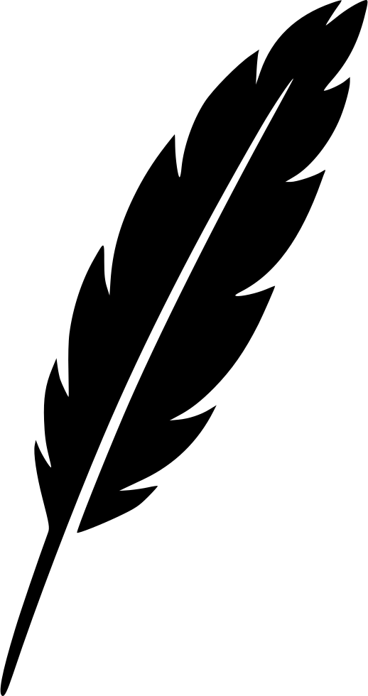 Silhouette Feather Pen Icon PNG
