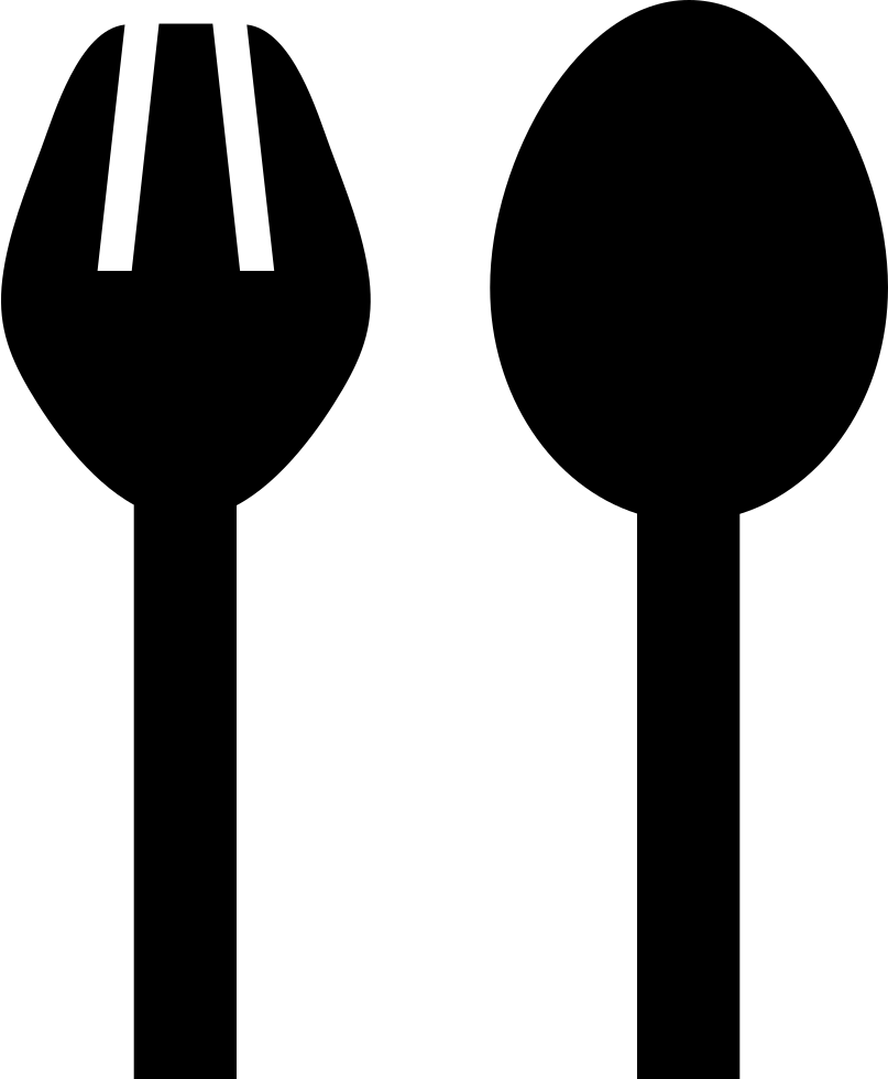 Silhouette Forkand Spoon PNG
