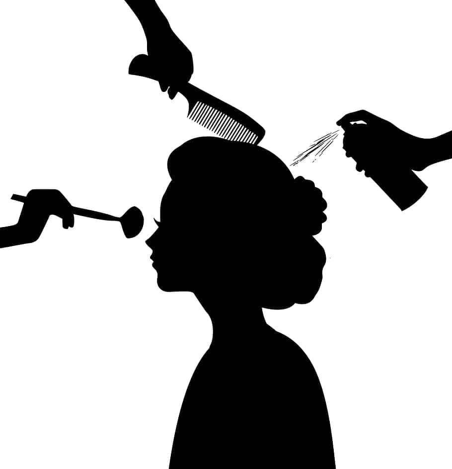 Silhouette_ Hair_ Styling_ Session Wallpaper