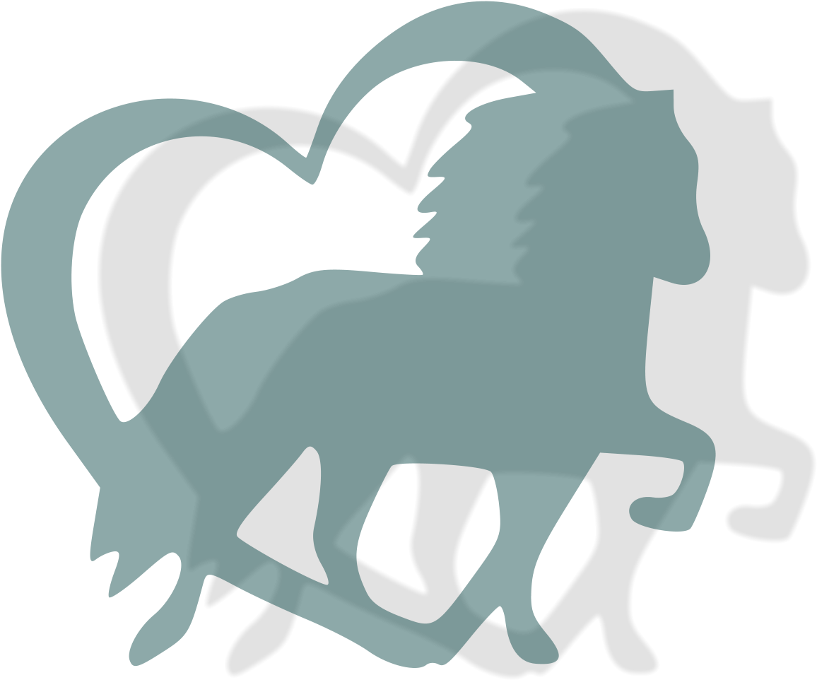 Silhouette Horse Heart Graphic PNG