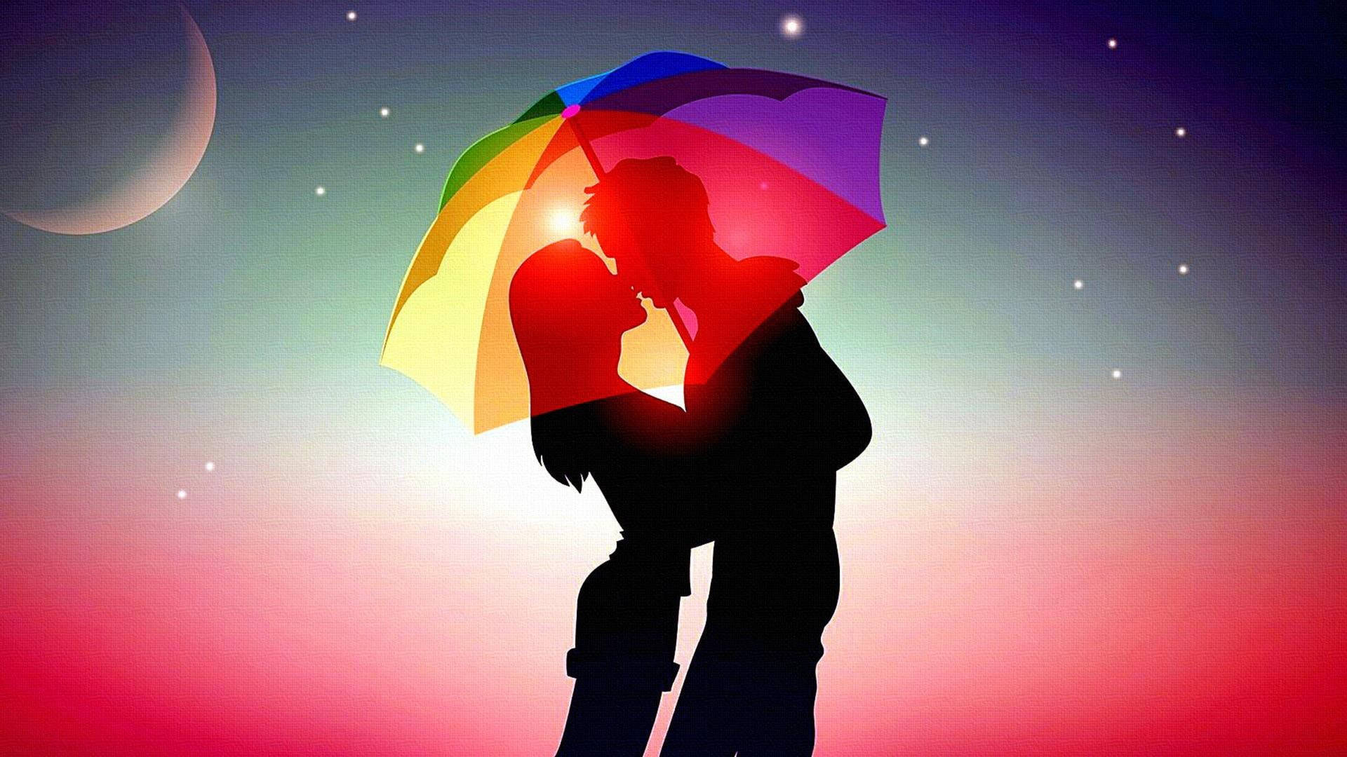 Silhouette Lovers Google Meet Background Picture
