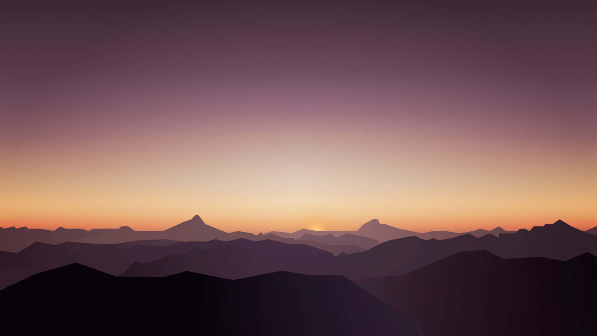 Silhouette Mountains Calms Wallpaper