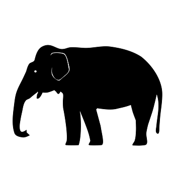 Silhouette_of_ African_ Elephant PNG