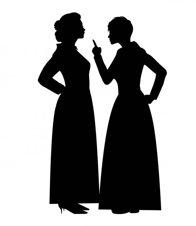 Silhouette Of Angry Women Wallpaper
