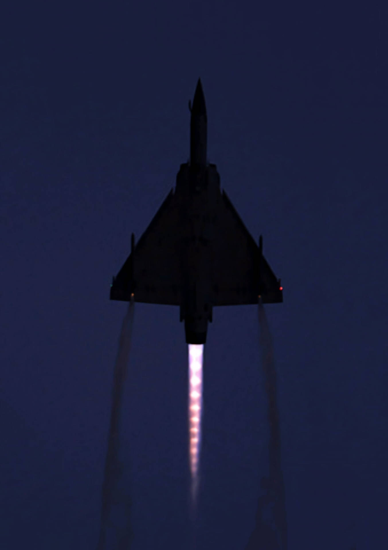 Silhouette Of Ascending Jet iPhone Wallpaper