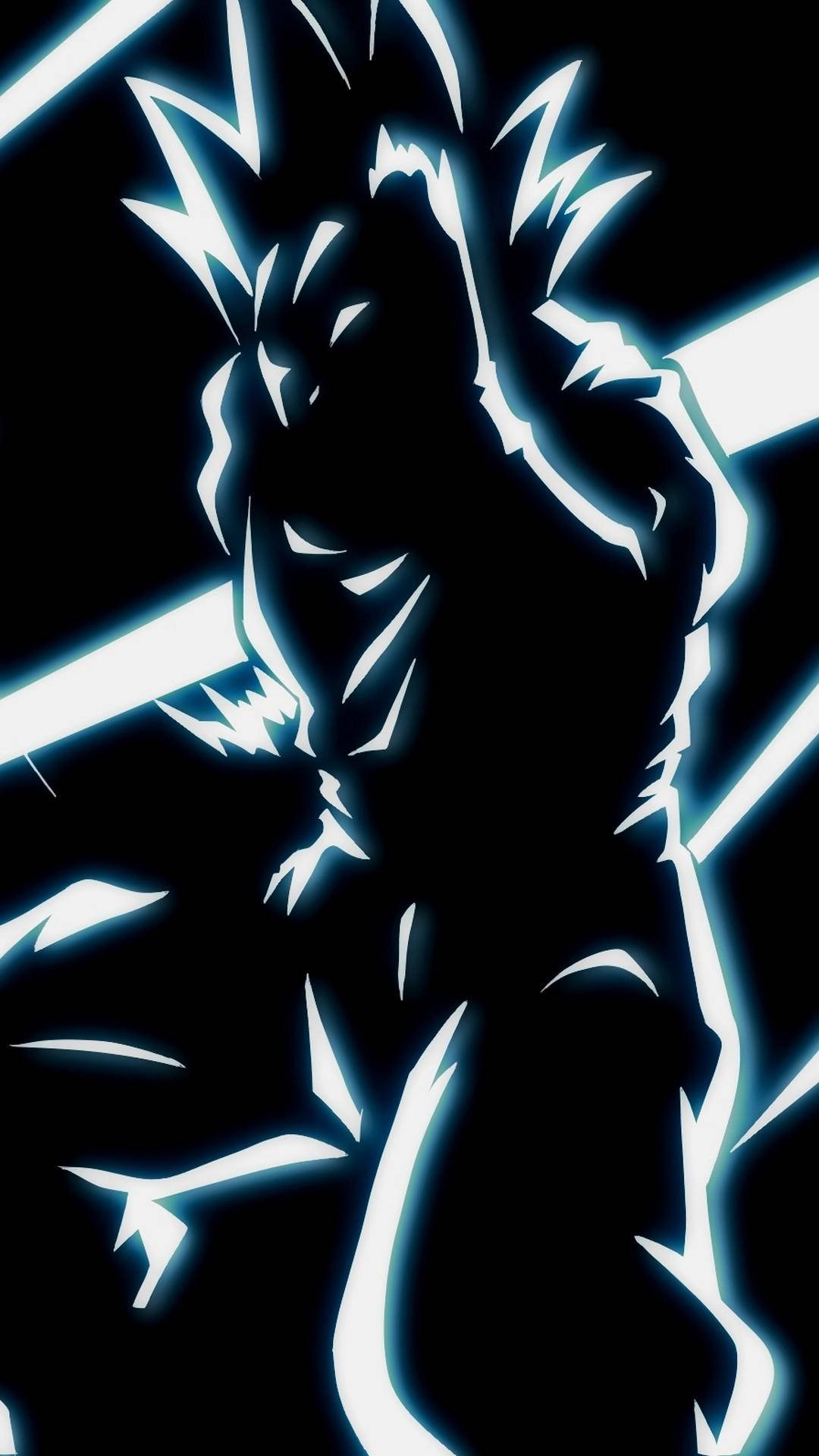 Silhouette Of Black Goku Phone Background