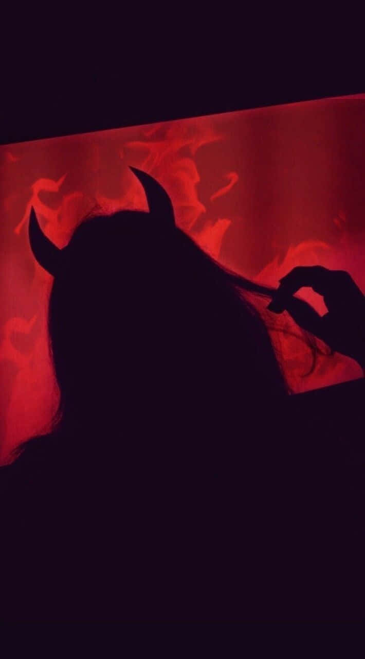Silhouette_of_ Demon_ Horns Wallpaper