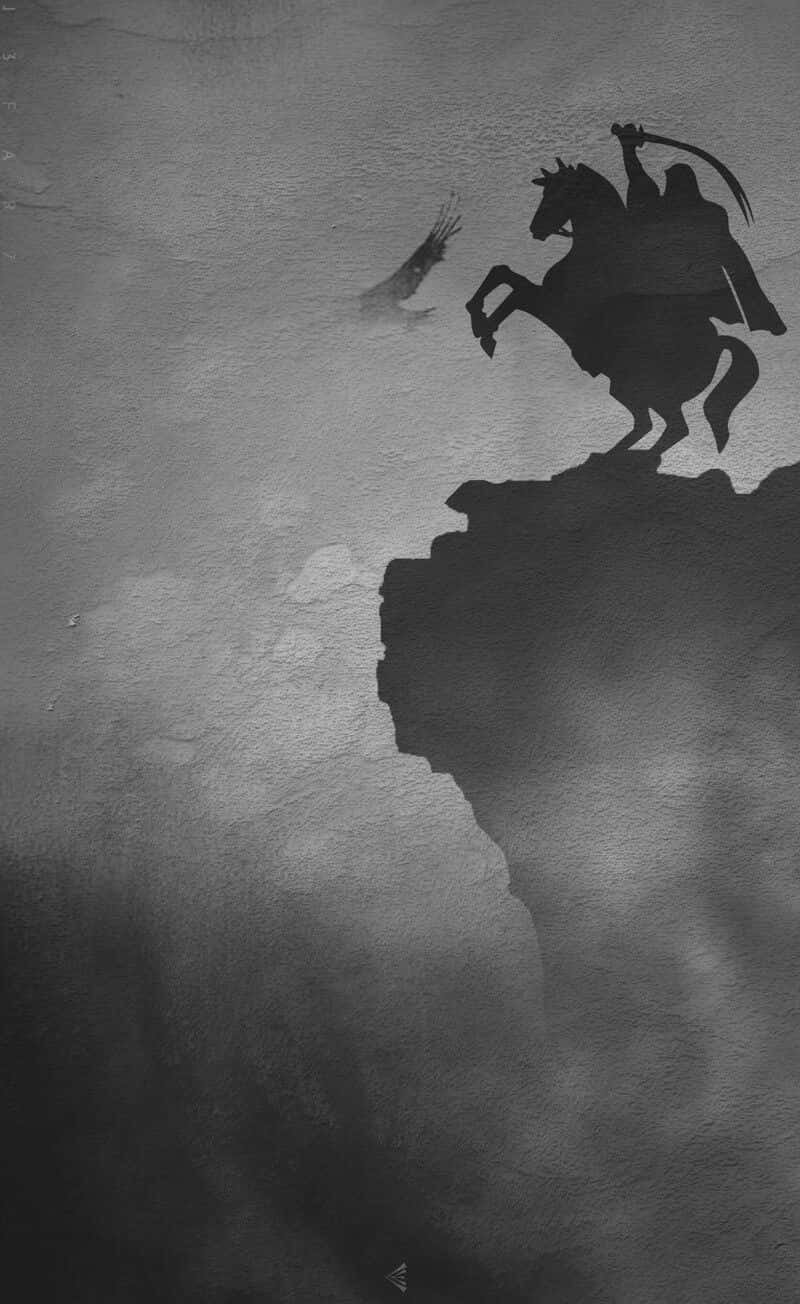 Silhouette_of_ Islamic_ Warrior_on_ Horseback Wallpaper