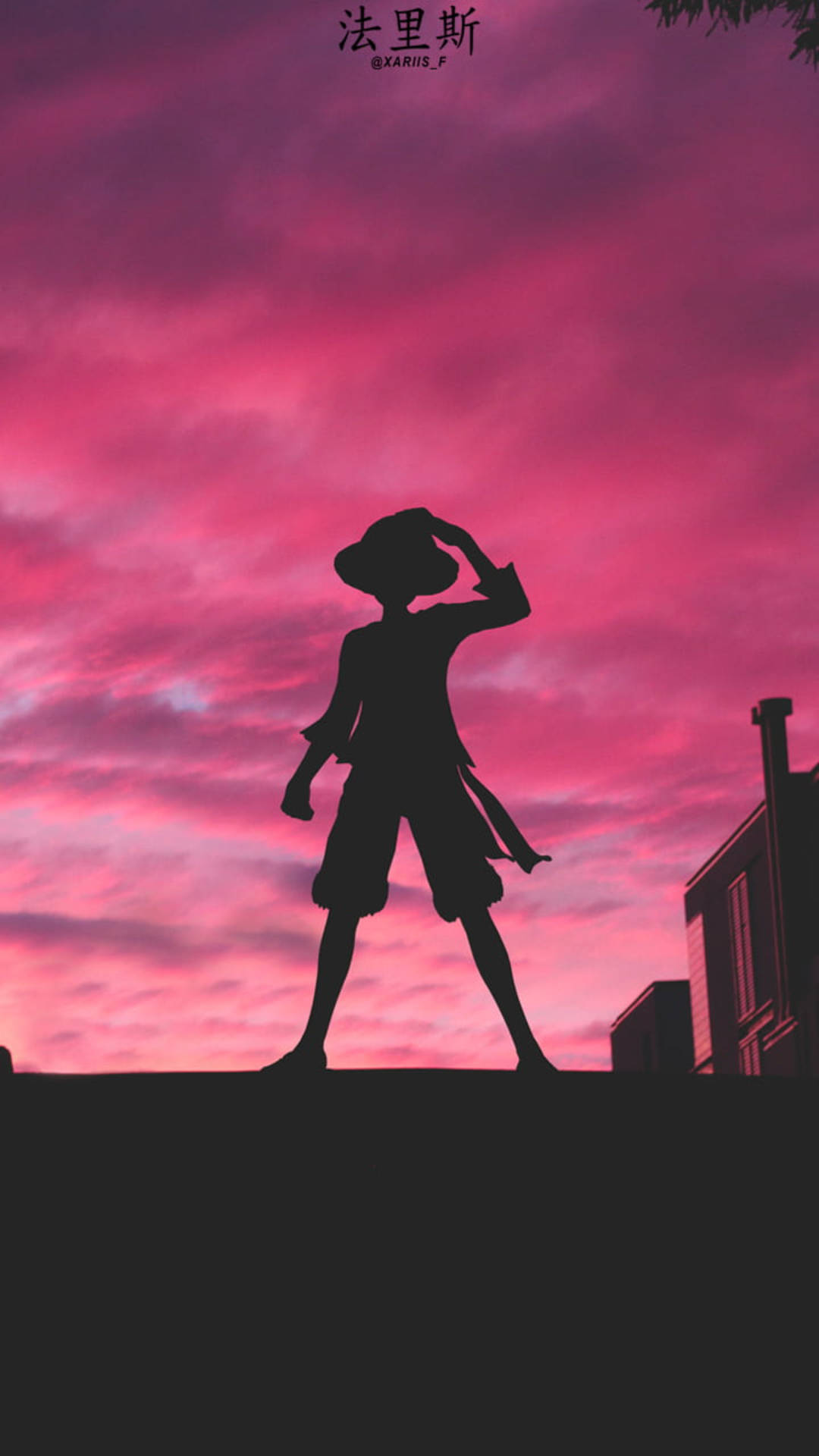 Silhouette Of Luffy Aesthetic Wallpaper