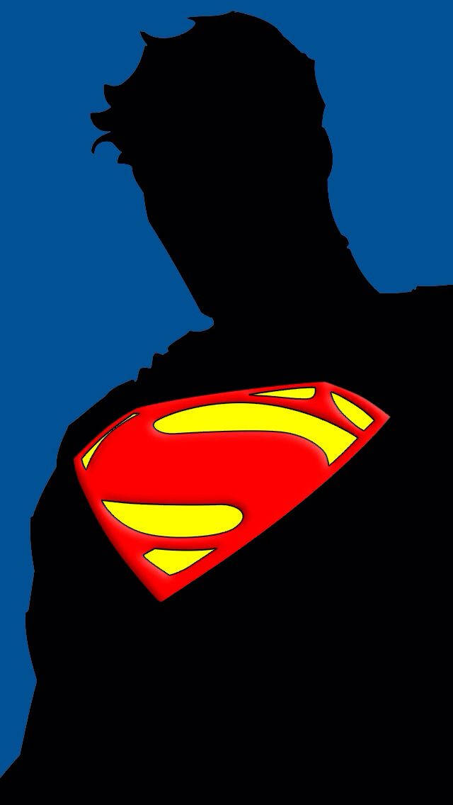 Silhouette Of Superman Symbol Iphone