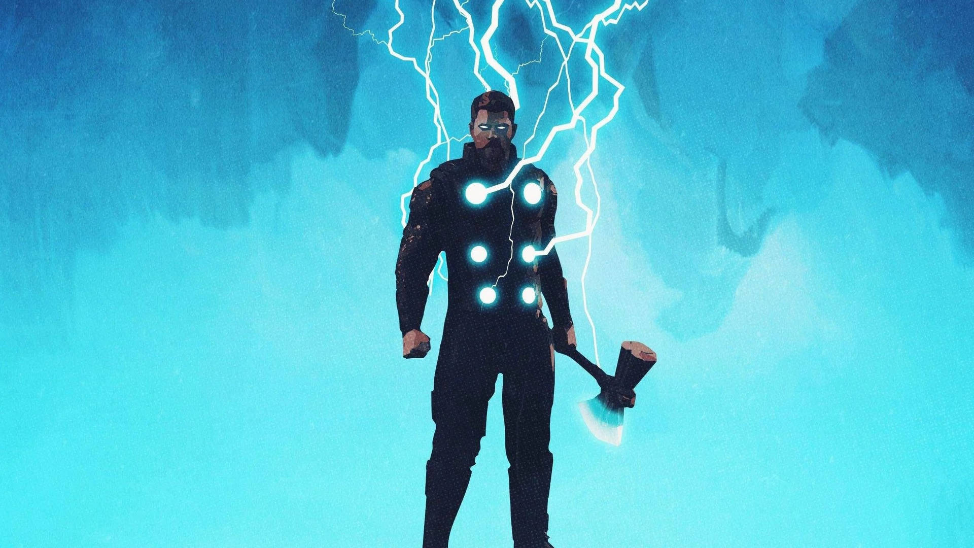 Silhouette Of Thor Superhero Wallpaper