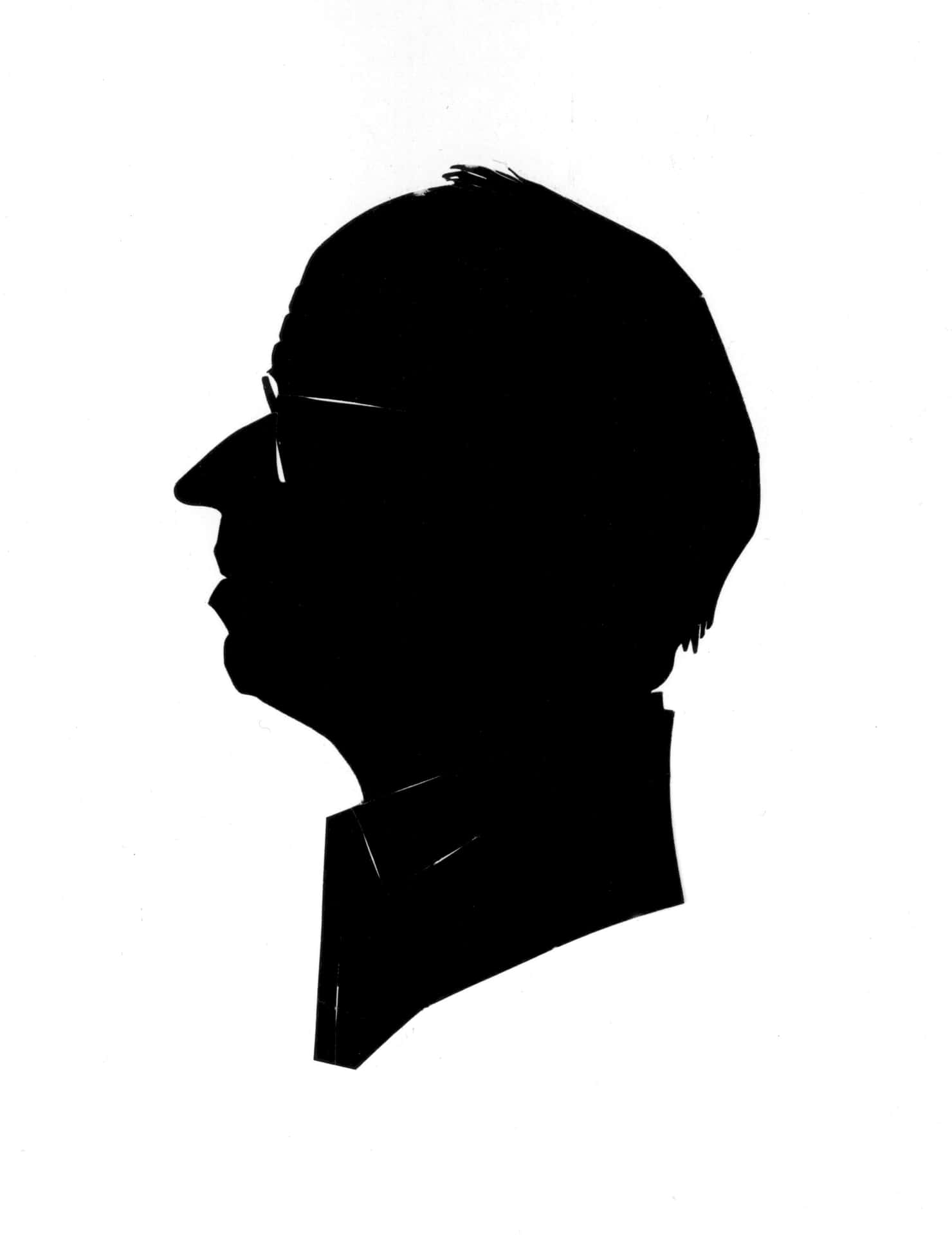 silhouette man standing profile