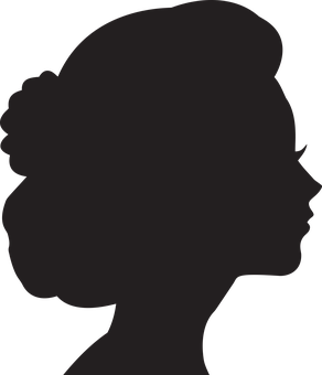 Silhouette Profile View Woman PNG