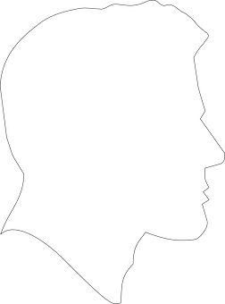 Silhouette Profileof Man PNG