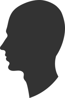 Silhouette Profileof Man PNG