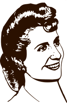Silhouette Profileof Woman PNG