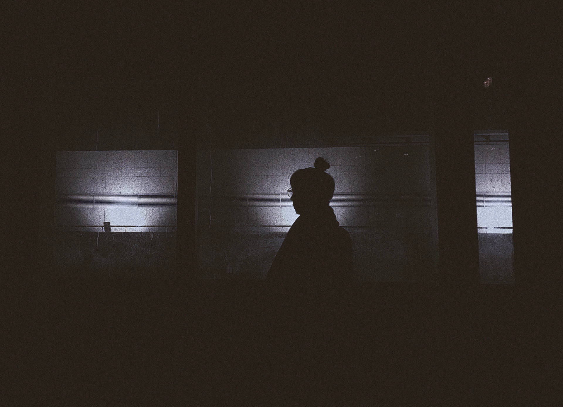 Silhouette Scary Dark Paranormal Room Wallpaper