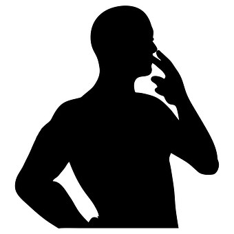 Silhouette Smoking Person PNG