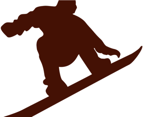 Silhouette Snowboarder Action PNG