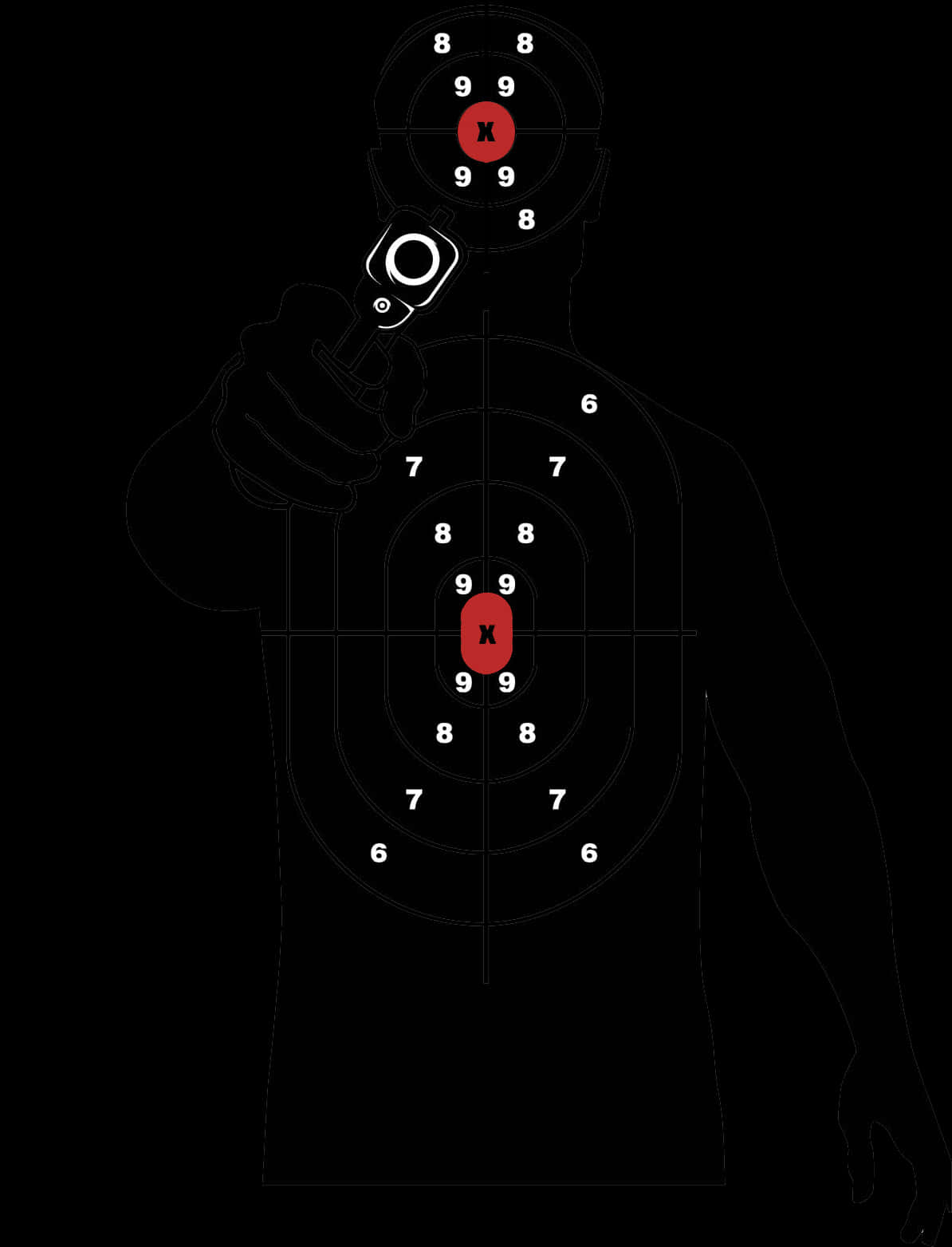 Silhouette Target Practice PNG