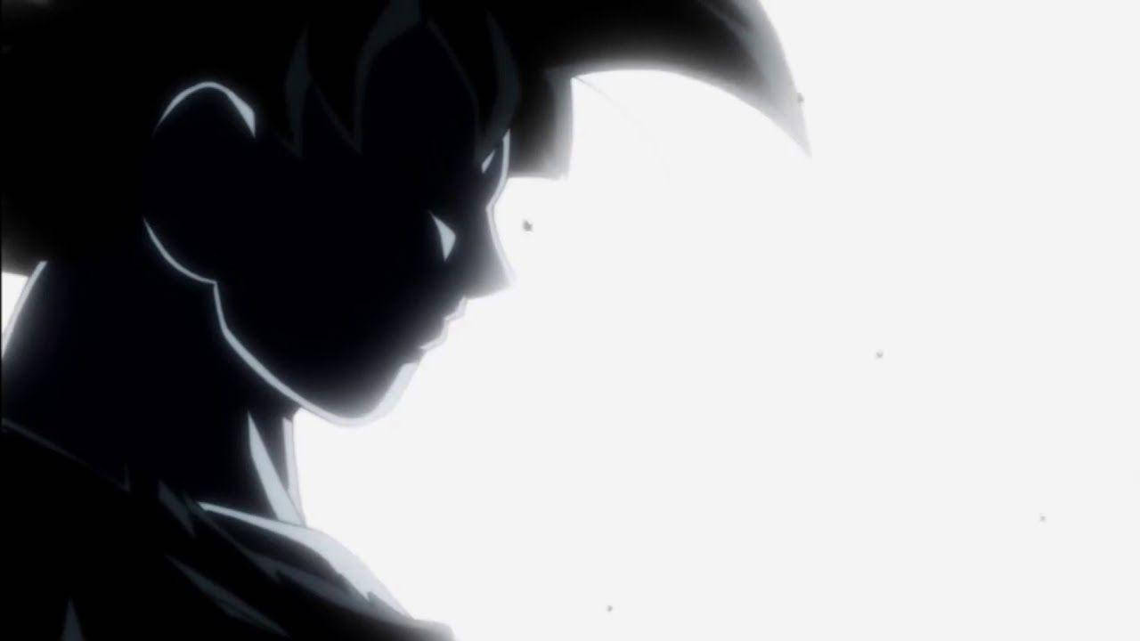 Siluetade Goku En El Ultra Instinto. Fondo de pantalla